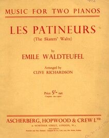 Les Patineurs (The Skaters Waltz) -  arranged for Two Pianos, Four Hands