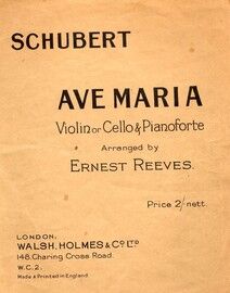 Ave Maria for violin and piano with seperate violin part