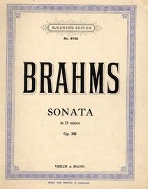 Brahms - Sonata in D Minor, Op.108 - Augeners Edition No. 4763