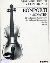 4 Sonaten for Violin and Basso Continuo (with piano accompaniment)