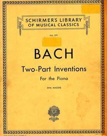 J S Bach - Two Part Inventions - Schirmer's Library of Musical Classics - Vol. 379