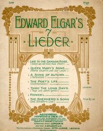 Edward Elgar's 7 Lieder -  For High Voice