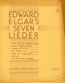 Edward Elgar's 7 Lieder -  For Low Voice