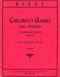 Childrens Game (Jeux d'enfants), Opus 22. Twelve original pieces for piano duet.
