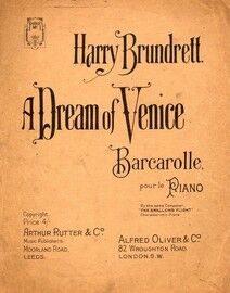 A Dream of Venice, barcarolle for the piano