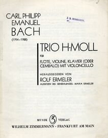 C. P. E. Bach - Trio H Moll - For Flute, Violin, Piano and Cello