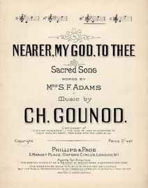 Nearer My God To Thee - Sacred Song - In the key of B flat major