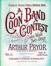 A Coon Band Contest, cake walk two-step