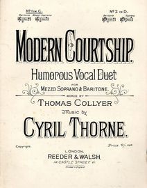 A Modern Courtship - Vocal Duet - In the key of C major for Baritone - Mezzo Soprano