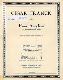 Panis Angelicus  (O Wond'rous Heavenly Bread) - Extrait de la Messe Solennelle - For Tenor or Soprano - Key of B major