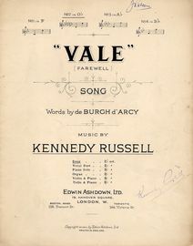 Vale (farewell) - Song in the key of G flat major