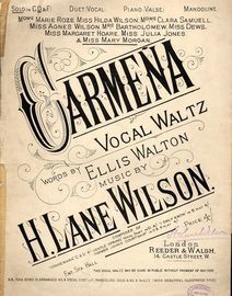 Carmena - Vocal Waltz  - For Medium Voice (In D)