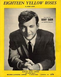 Eighteen Yellow Roses - Recorded by Bobby Darin on Capitol Records - For Piano and Voice with chord symbols