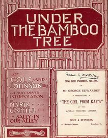 Under the Bamboo Tree - Song for Piano and Voice - Sung with enormous success in Mr. George Edwardes' production "The Girl from Kays" at the Apollo Th