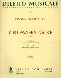 2 Klavierstucke - Diletto Musicale Series No. 805 - For Piano Solo