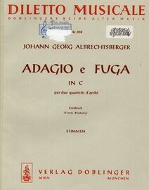 Albrechtsberger - Adagio e Fuga in C per du Quartetti d'Archi (String Quartet) - Diletto Musicale Doblingers Reihe Alter Musik No. 338