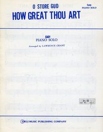 O Store Gud How Great Thou Art - Easy Piano Solo