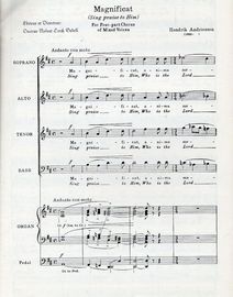 Magnificat (sing praise to Him) - For Four-part Chorus of Mixed Voices