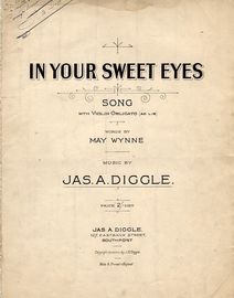 In Your Sweet Eyes - Song in key of F major with Violin Obligato (ad lib)