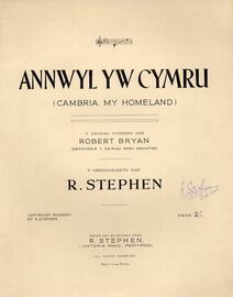 Annwyl Yw Cymru (Cambria, My Homeland) - Song in E flat - For Piano and Voice