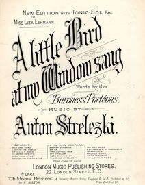 A Little Bird at my Window Sang - London Music Publishing Stores Edition No. 292