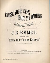 Close Your Eyes Baby My Darling - Admired Ballad From "Fritz Our Cousin German "