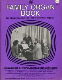Family Organ Book - For Single Manual 49-key-Automatic Organs - Book 3