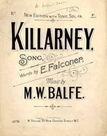 Killarney - In the key of F major for higher voice - Song with Tonic Sol fa