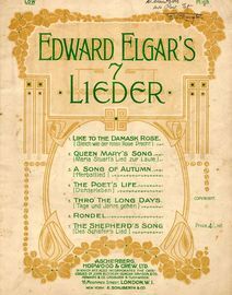 Edward Elgar's 7 Lieder - 7 Songs Edward Elgar - For low Voice
