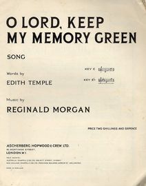 O Lord, Keep My Memory Green - Song in the key of E flat major