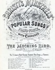 Christy's Minstrels' Popular Songs for Piano - The Mocking Bird - Musical Bouquet No. 1670