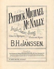 Patrick Michael McNally - irish Comic Song with Waltz Refrain - Musical Bouquet No. 8600