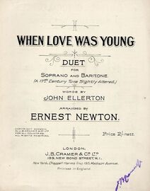 When Love was Young - Duet for Soprano and Baritone (A 17th Century Tune slightly altered)