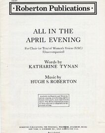 All In The April Evening - For a Trio of Women's Voices