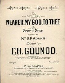Nearer My God To Thee - Sacred Song - In the key of C major for high voice