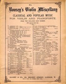 Boosey's Violin Miscellany No. 17 - A Selection of Irish Airs - For Violin and Piano