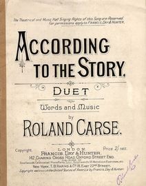 According to the Story - Duet with Piano accompaniment