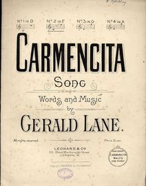 Carmencita - Song in the key of A major