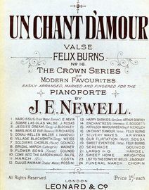 Un Chant D'Amour - The Crown Series of Modern Favourites No. 16
