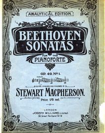 Beethoven - Sonata No. 19 - In G minor - Op. 49 - No. 1 - From Beethoven Sonatas for the Pianoforte - Analytical Edition
