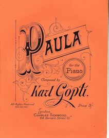 Paula - For Piano Solo