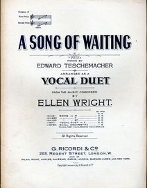 A Song of Waiting - Vocal Duet in the key of F major