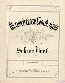 Oh, touch those Chords again - Solo or Duet - Hart and Co. edition No. 340