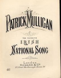 Patrick Mulligan - The Favourite Irish National Song -  Howard & Co edition No. 487