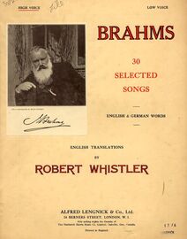 Brahms - 30 Selected Songs for High Voice - In English and German - Featuring Brahms