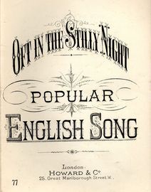 Oft in the Stilly Night - Popular English Song - Howard & Co Edition No. 77