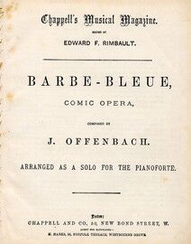 Barbe Bleue - Comic Opera - Arranged for Solo Piano