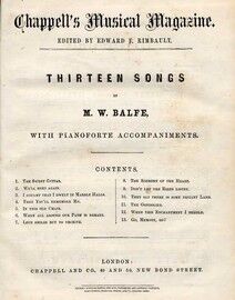 Chappell's Musical Magazine - A Collection of 4 Magazines, each containing songs with piano accompaniments