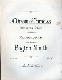 A Dream of Paradise (Hamilton Gray) - Transcribed fo the Pianoforte
