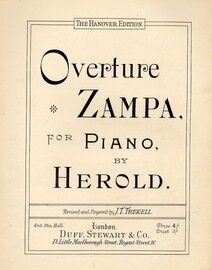 Zampa Overture - For Piano - The Hanover Edition